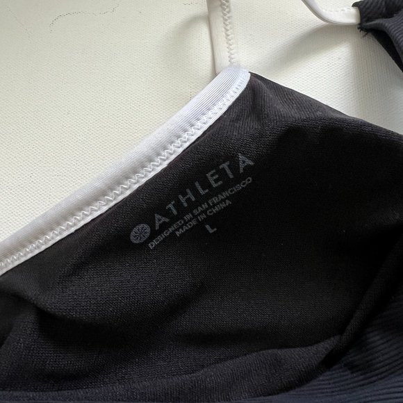 Athleta Black and White Swim Top - Picture 3 of 3